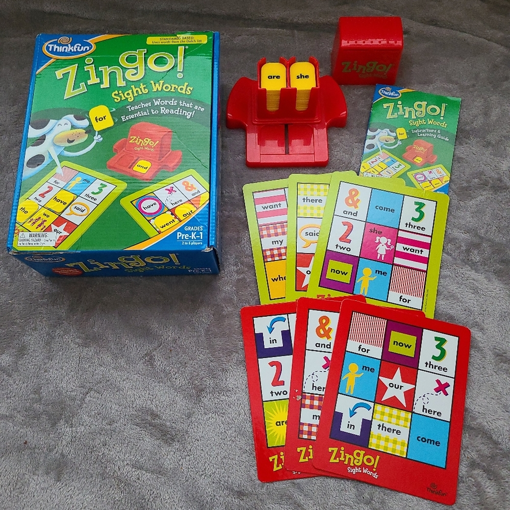 ZINGO SIGHT WORDS Educational Board Game